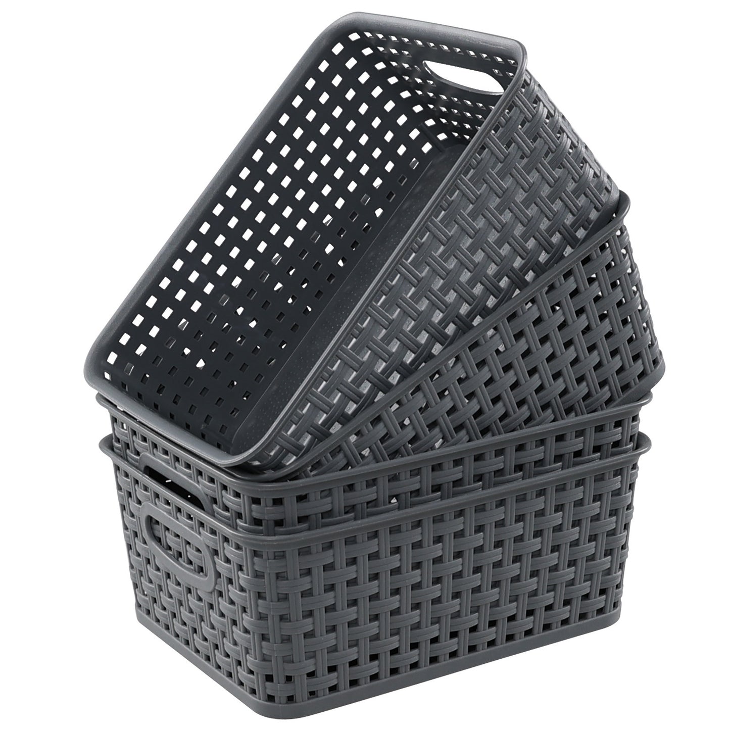 Storage Basket Simple Office Supplies Plastic Storage Basket Desktop Sundries Storage Frame Living Room Study Snack Organize Basket