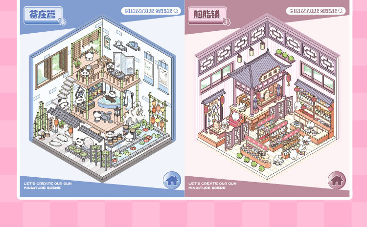 Language idle pet miniature landscaping cute sticker book freeze frame happy series three-dimensional fun landscaping 18 posting paper