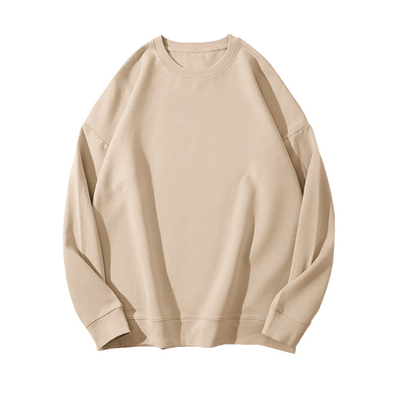 Solid Color Velvet Sweatshirt for Women in Autumn and Winter Korean Style Loose Casual Top T-Shirt Female Student Couple Outwear Bottoming Shirt