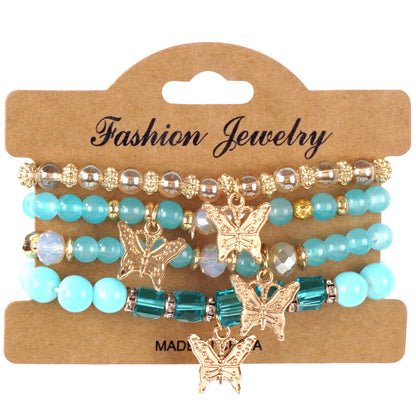 European and American Cross-Border Hot-Selling New Bohemian Bracelets Creative Tassel Multi-Layer Beaded Bracelets Fashion Jewelry