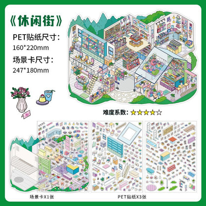 Infeel.Me Extra Large Scenery Stickers Today's Business Hours Open - Part Twelve DIY Journal Scene Stickers