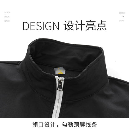 New Badminton Uniform Jacket Black and White Suit Men's and Women's Long-Sleeved Volleyball Uniform Table Tennis Uniform Competition Training Uniform
