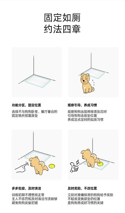 Dog Pee Pads with Adhesive Backing, Thickened, Absorbent, Disposable Pee Pads for Cats and Small Pets, with Adhesive Backing and Deodorizing Features