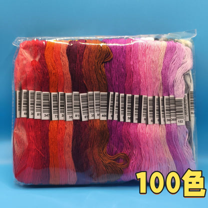 200 color 100 color 50 color cross embroidery thread embroidery thread 6 strands 8 meter branch diy embroidery tool material suit batch
