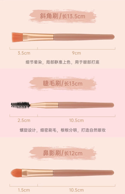8 makeup brush suit portable short super soft travel blush brush eye shadow brush beauty tools for beginners