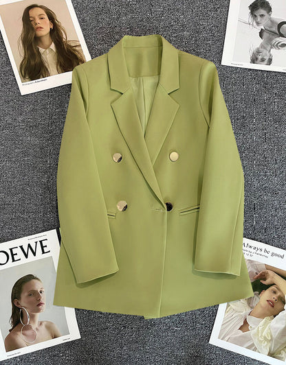 Orange Suit Jacket Women's 2025 Spring and Autumn New Korean High-end Temperament Popular Suit 22 Colors