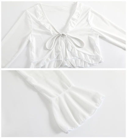 2025 New Swimsuit Women's Conservative Fairy Style Belly Covering Slimming One-Piece Hot Spring Summer Fashion Conservative Skirt Swimsuit