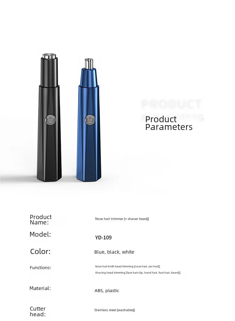 2021 New Model Men's Nose Hair Trimmer Mini Shaver for Trimming Nose Hair, Sideburns, and Ear Hair Dual-Head Trimmer
