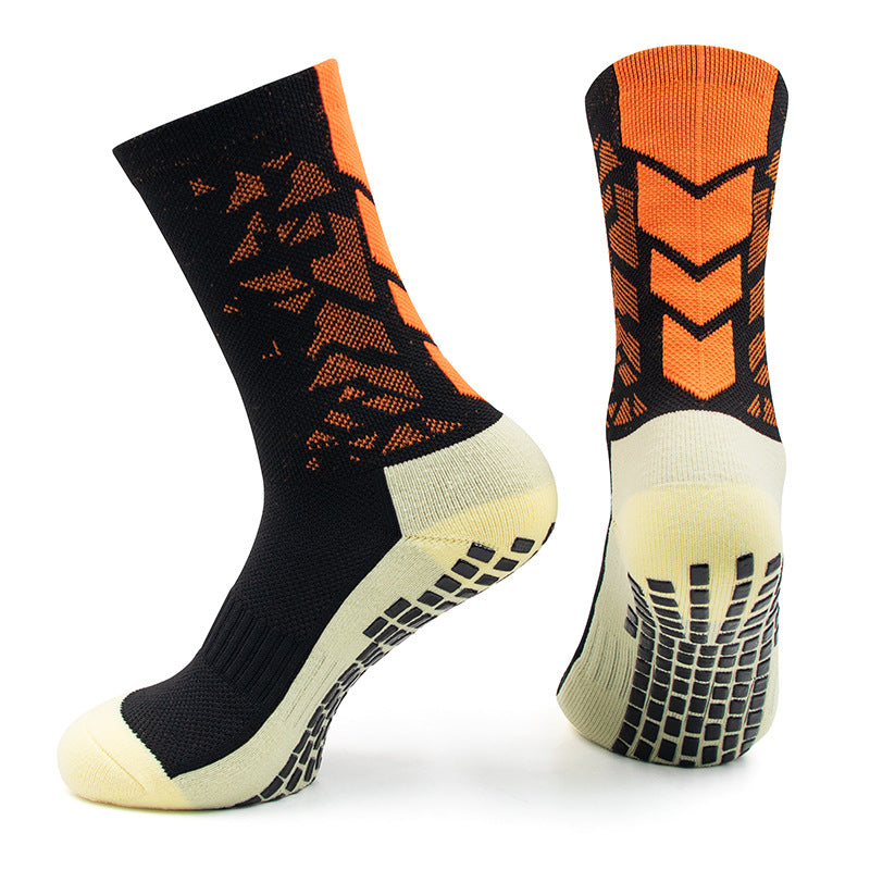 Spring and Summer Adult Professional Football Socks, Training Non-Slip Socks, Towel Bottom Sports Socks, Mid-Tube Dotted Socks, Factory Wholesale