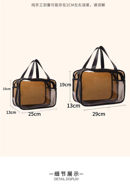 PVC Dry and Wet Separate Toiletry Bag Waterproof Cosmetic Bag Large Capacity Portable Storage Bag Bath Swimming Storage Bag