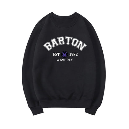 Autumn and Winter Sweatshirt for Women Thickened Letter Printed Round Neck Sweatshirt Plus Thin Velvet Sweatshirt for Women Casual Loose