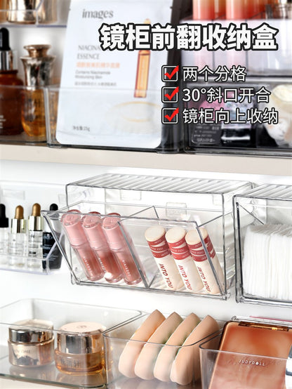 Bathroom Makeup Cotton Wall-Mounted Storage Box Bathroom Cotton Swab Stick Makeup Remover Cotton Dormitory Hair Accessories Storage Rack