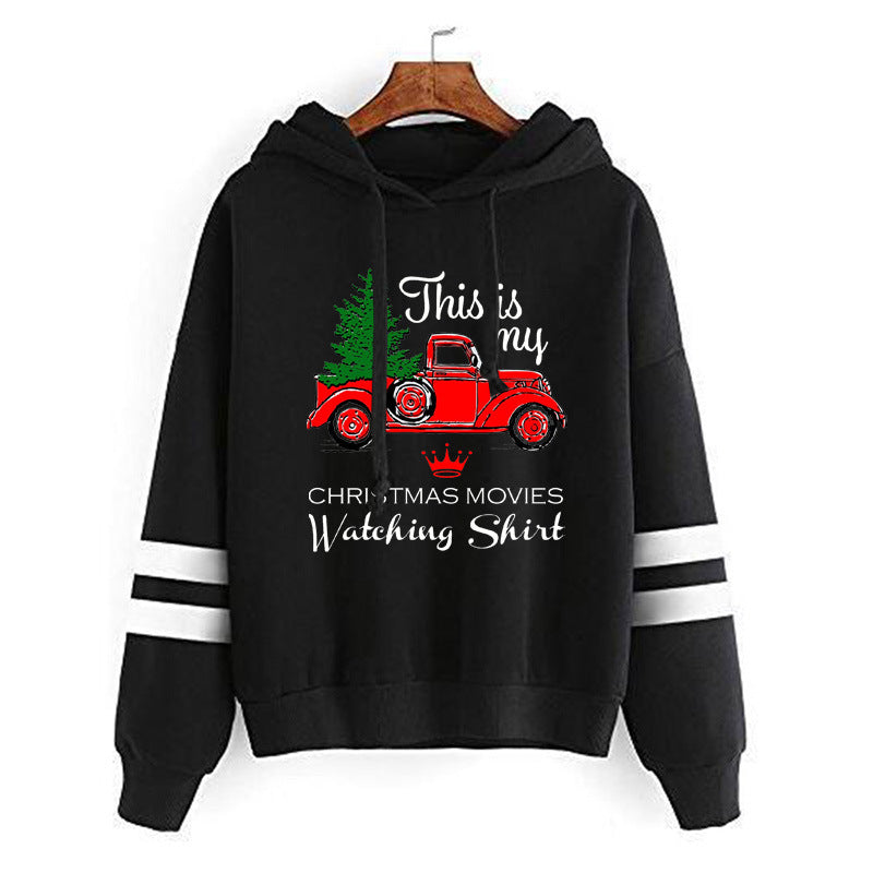 Foreign Trade Cross-border Christmas This Is My Christmas Truck Printed Parallel Bars Sweatshirt Women's Jacket