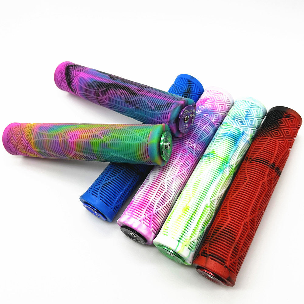 Universal extended mixed color mountain bike handle cover vertical rubber non-slip soft handle cycling bicycle grip accessories