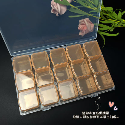 Jewelry Box Jewelry Storage Box Anti-oxidation Box Earrings Card Transparent Multi-compartment Portable Multifunctional Storage Box