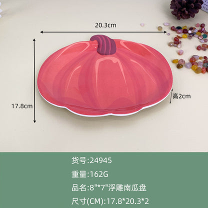 Wanshan melamine plate factory wholesale cross-border European and American dried fruit snack plate home creative pumpkin shape Christmas plate