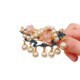 Antique Style Burned Blue Cloud Pearl Hairpin New Chinese Tassel Side Clip Advanced Sense Clip Hair Accessories Headwear Hair Clip