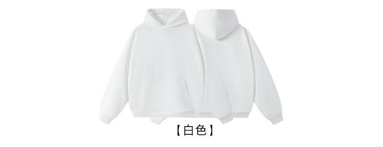 New Style Couple's Loose-Fitting Round-Neck Hooded Sweatshirt, Long-Sleeved Sweatshirt, Heavyweight Pure Cotton 400g Hoodie with Printed Logo