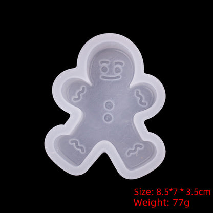 Christmas series 3D 3D gingerbread man Christmas tree silicone mold fondant cake decoration chocolate mold