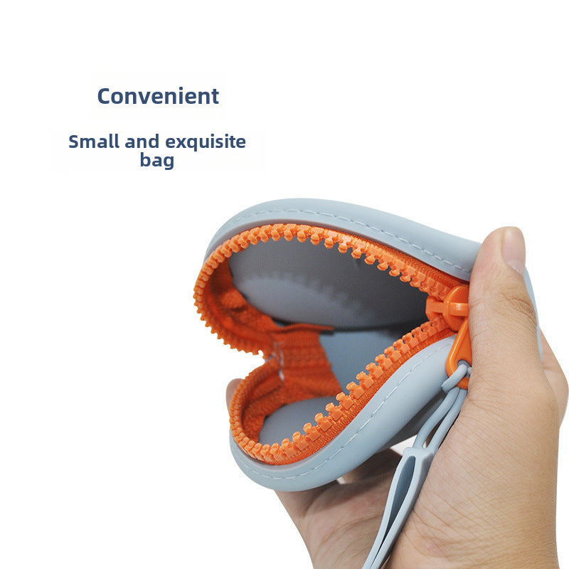 Mini Pet Snack Bag, Zippered Silicone Cosmetic Bag, Earphone Storage Bag, Waterproof Coin Purse, Travel Storage Bag