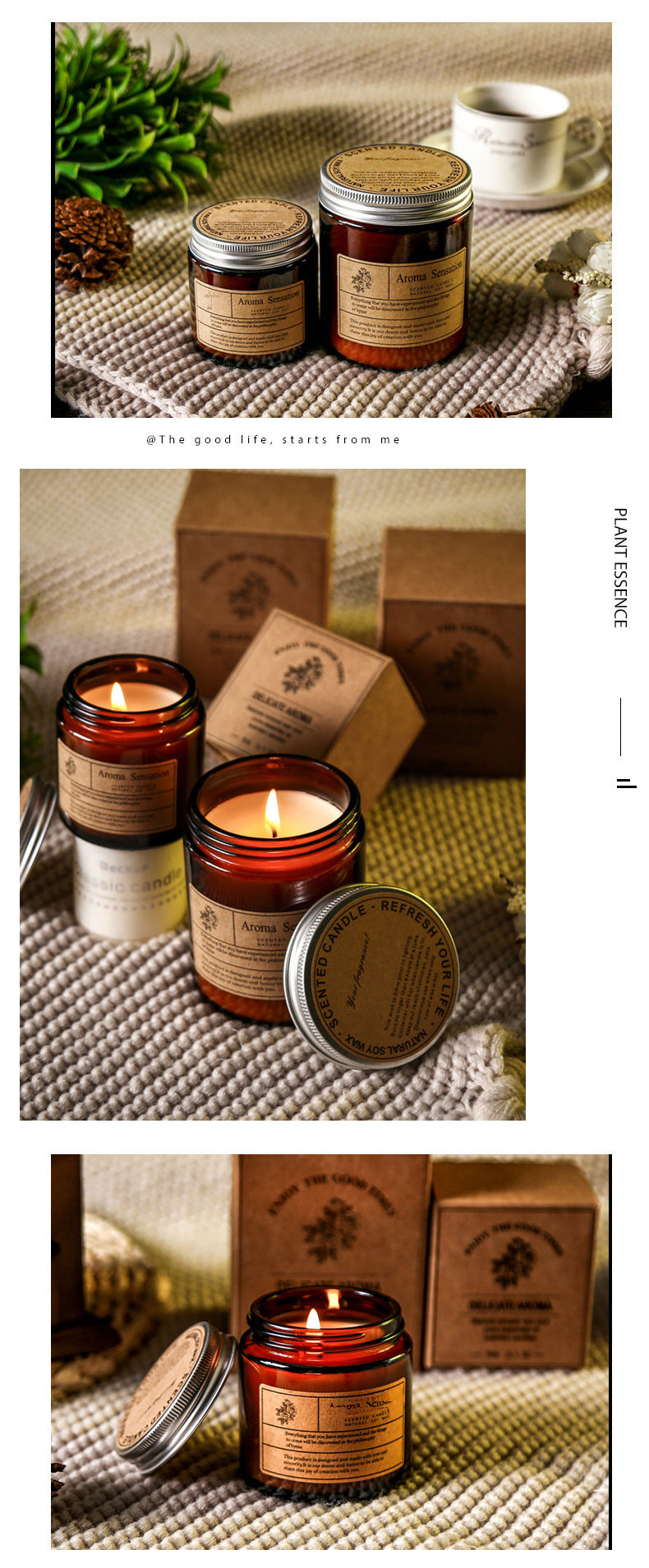 Cross-Border Smokeless Aromatherapy Candles, Souvenirs, Handmade Soy Wax Candle Cup Gift Boxes, High-End Home Fragrance Decorations