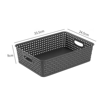 Storage Basket Simple Office Supplies Plastic Storage Basket Desktop Sundries Storage Frame Living Room Study Snack Organize Basket