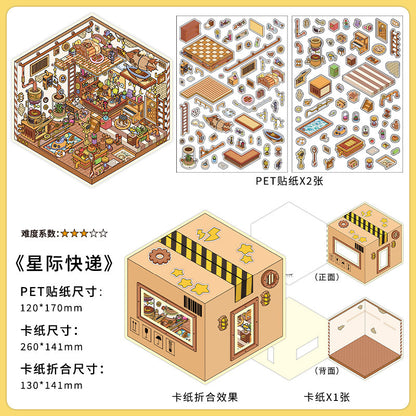 Infeel.Me Extra Large Scenery Stickers Today's Business Hours Open - Part Twelve DIY Journal Scene Stickers