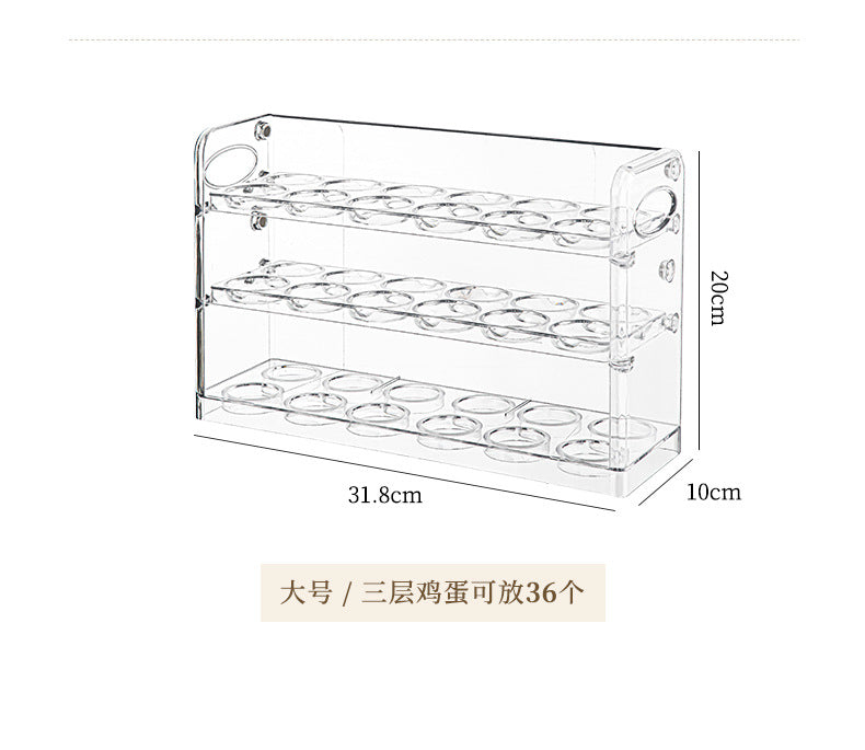 Egg Storage Box for Refrigerator Side Door, Egg Carton Holder, Food-Grade Special Transparent Storage and Preservation Box with Lid
