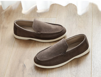Cross-Border Popular Slip-On Suede Loafers Slip-On Slip-Ons Casual Fashion Beanie Shoes for Men Dropshipping