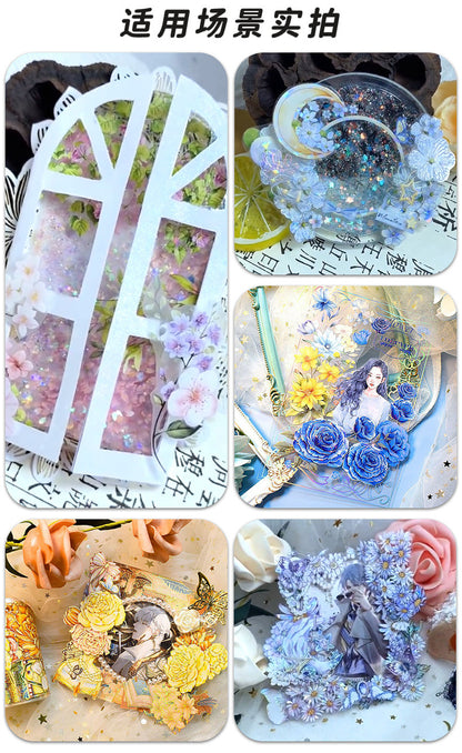 Original hand account tape shell light flower decoration handmade collage diy hand account material wholesale special material pet tape