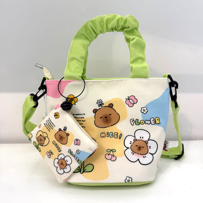 New Girls Handbag Storage Bag Cute Lunch Box Bag Handbag Mother Bag Korean Cartoon Bag Hand Bag