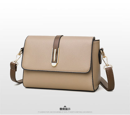 Small Square Bag for Women 2026 New Fashion Soft Leather Women's Shoulder Crossbody Bag Pure Color High-Quality Texture Middle-Aged Mom Bag