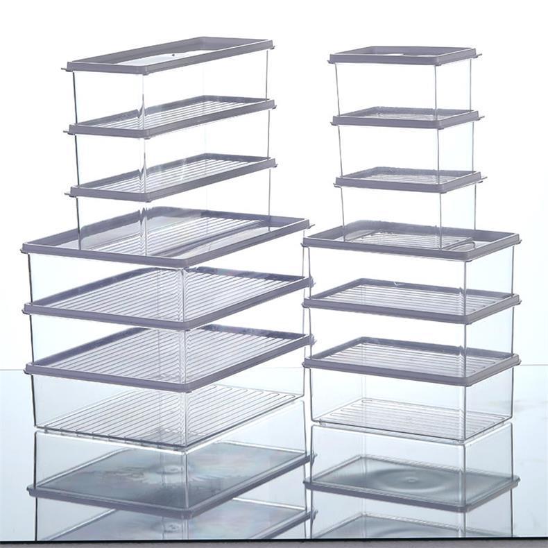 Storage box with lid storage box transparent acrylic kitchen cosmetics sundries station snacks toys clothes books