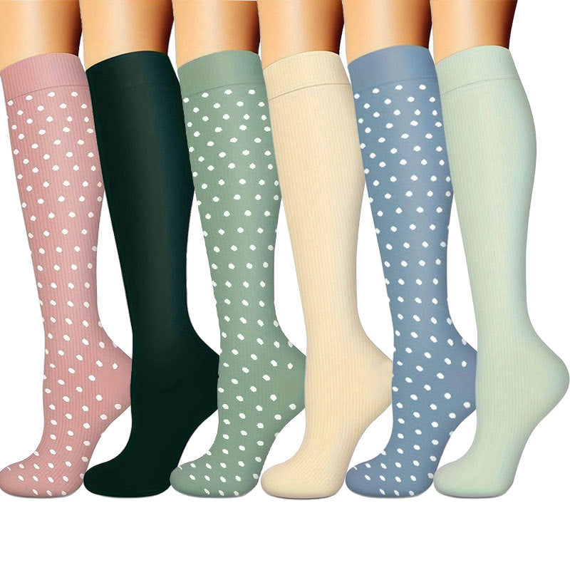 Cross-border calf compression socks sports stockings Amazon compression socks European and American pressure calf socks riding thin leg socks