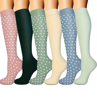 Cross-border calf compression socks sports stockings Amazon compression socks European and American pressure calf socks riding thin leg socks