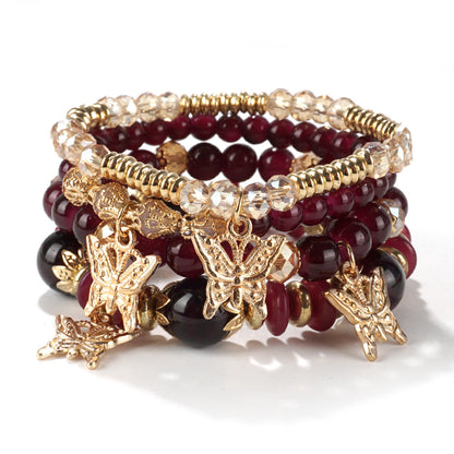 European and American Cross-Border Hot-Selling New Bohemian Bracelets Creative Tassel Multi-Layer Beaded Bracelets Fashion Jewelry