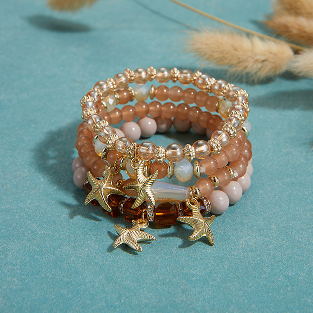 European and American Cross-Border Hot-Selling New Bohemian Bracelets Creative Tassel Multi-Layer Beaded Bracelets Fashion Jewelry