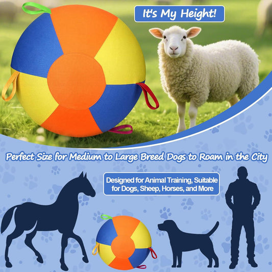 Cross-Border Sheep Horse Dog Herding Ball—Durable Solid Color Polyester Inflatable Training and Exercise Toy Pet Game Ball