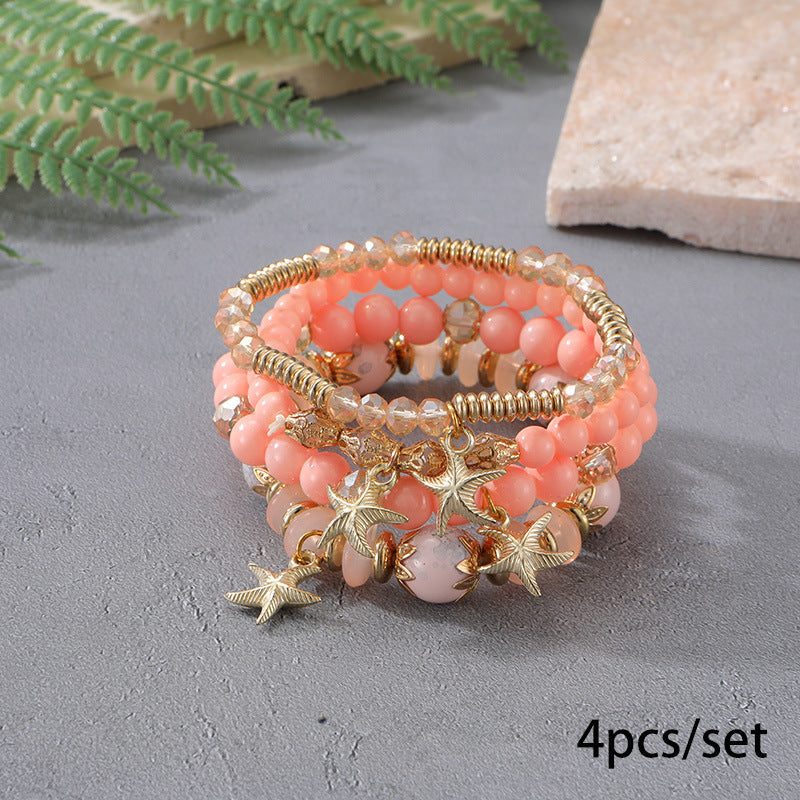 European and American Cross-Border Hot-Selling New Bohemian Bracelets Creative Tassel Multi-Layer Beaded Bracelets Fashion Jewelry