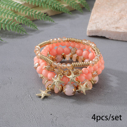 European and American Cross-Border Hot-Selling New Bohemian Bracelets Creative Tassel Multi-Layer Beaded Bracelets Fashion Jewelry