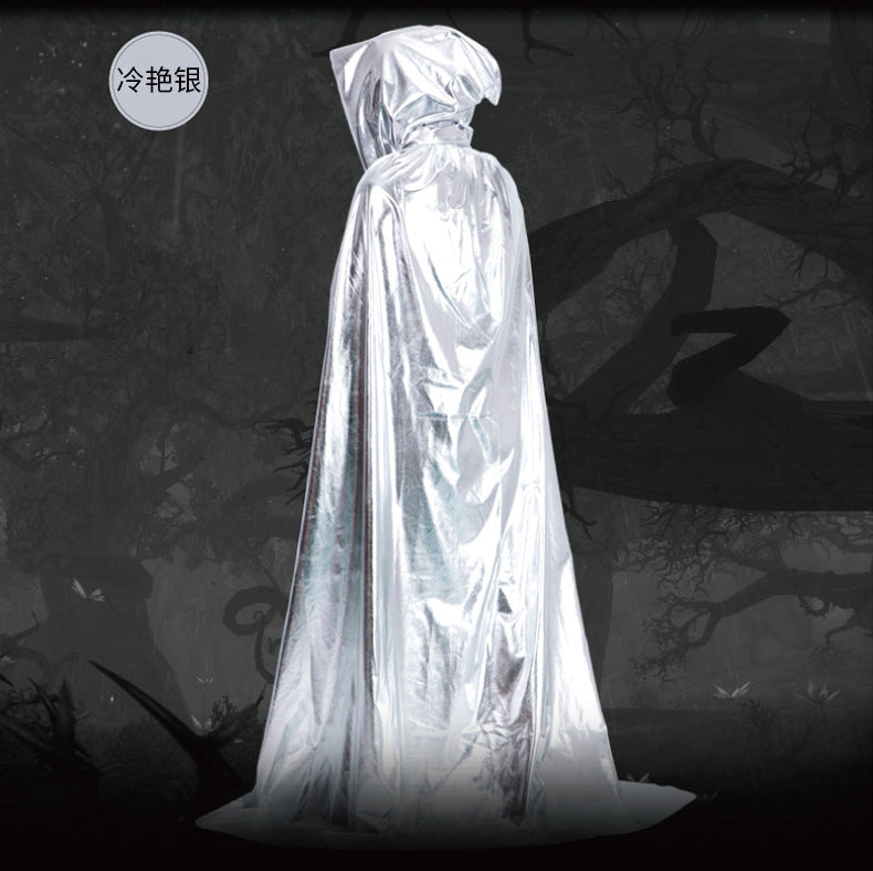 Halloween Costume Adult cosplay Death Cloak Performance Costume Black Wizard Robe Cloak Vampire
