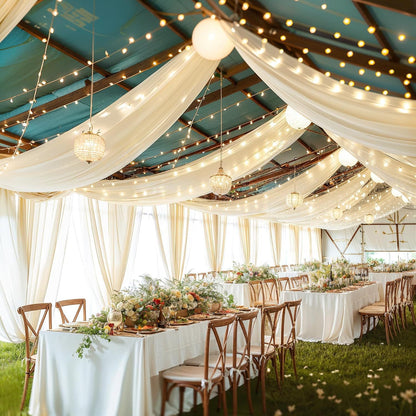Wedding gauze curtain white gauze cross-border outdoor gauze curtain scene background decoration party wedding gauze wedding arch