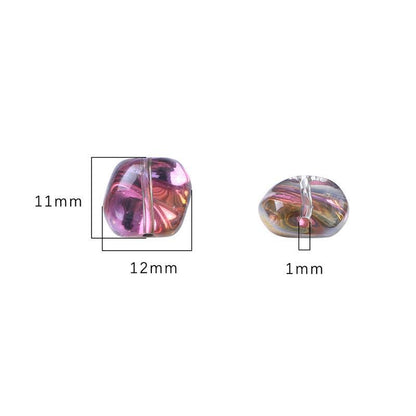 Glass color-plated oblique crystal beads antique diy handmade hairpin necklace material accessories cross-border a generation of hair