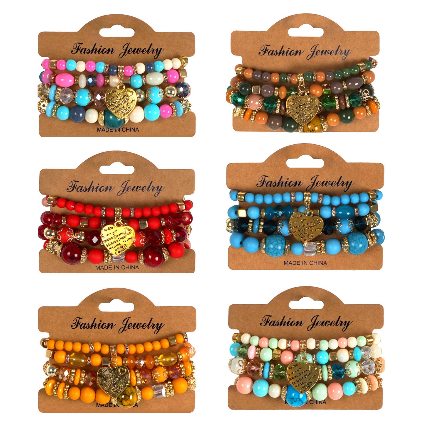 European and American Cross-Border Hot-Selling New Bohemian Bracelets Creative Tassel Multi-Layer Beaded Bracelets Fashion Jewelry