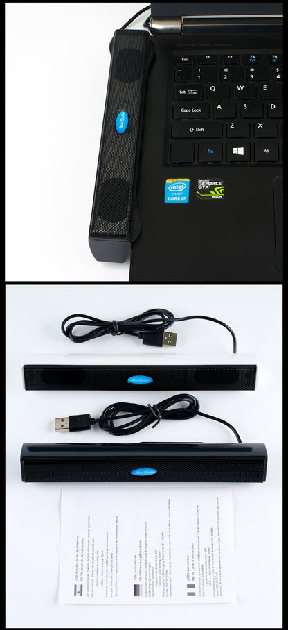 Factory direct supply USB computer small stereo plug and play notebook desktop long speaker mini stereo