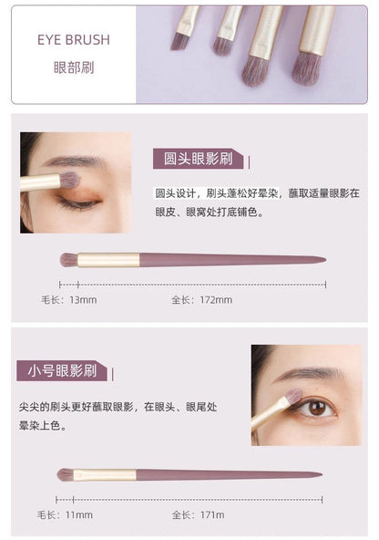 Cangzhou Little Purple Potato Makeup Brush Set Loose Powder Brush Eyeshadow Brush Foundation Brush Portable Beauty Brush Makeup Tools