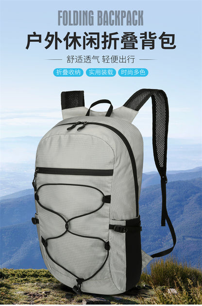Cross-Border Outdoor Folding Backpack Waterproof Mountaineering Bag Backpack Folding Bag Outdoor Large Capacity Travel Backpack