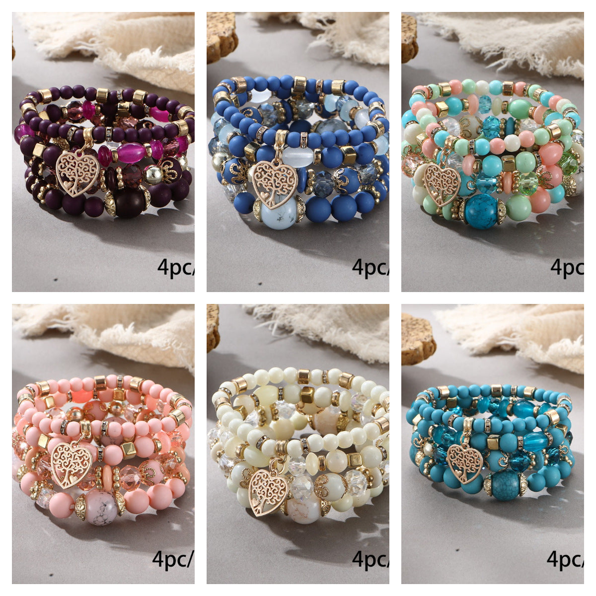 European and American Cross-Border Hot-Selling New Bohemian Bracelets Creative Tassel Multi-Layer Beaded Bracelets Fashion Jewelry