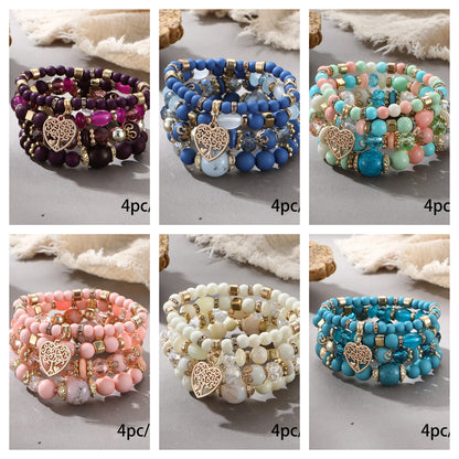 European and American Cross-Border Hot-Selling New Bohemian Bracelets Creative Tassel Multi-Layer Beaded Bracelets Fashion Jewelry