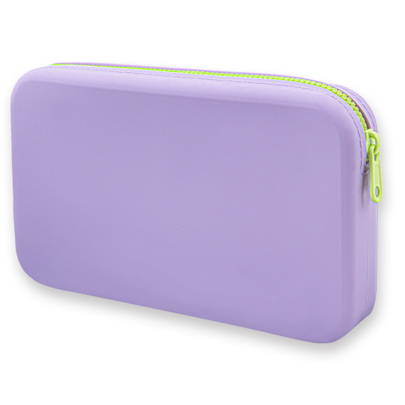 Large-Capacity Rectangular Silicone Cosmetic Bag, Storage Bag, Toiletry Storage Bag, Digital Bag, Travel Bag, Menstrual Bag